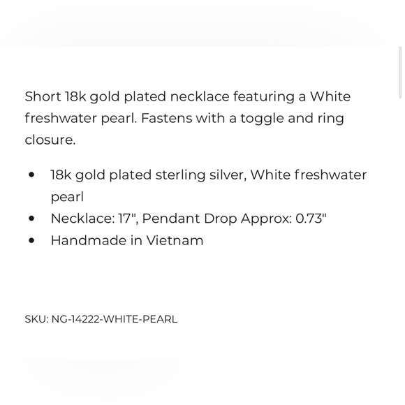 Chan Luu Gold Necklace with Pearl Pendant - Picture 5 of 5